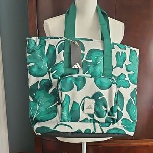 Adidas Tropical Green Leaf Tote Bag